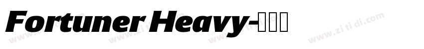 Fortuner Heavy字体转换